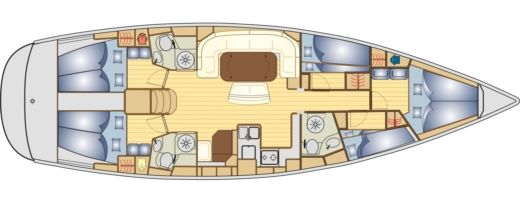 Sailboat Bavaria 49 boat plan