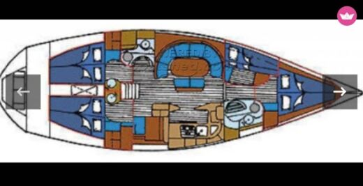 Sailboat Kirie - Feeling Feeling 446 Σχέδιο κάτοψης σκάφους