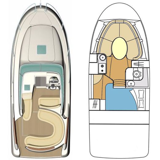 Motorboat Jeanneau Leader 805 Boat design plan