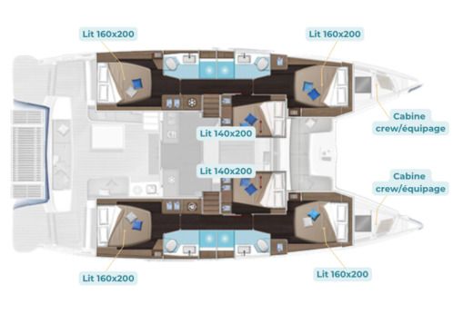 Catamaran Lagoon LAGOON 51 boat plan
