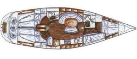 Sailboat X-YACHTS X412 Plan du bateau