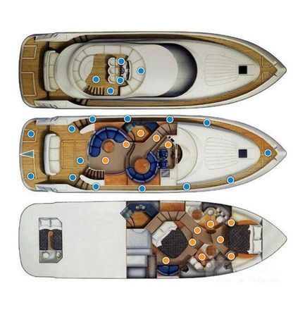 Motorboat Fairline Fairline 52 flybridge boat plan