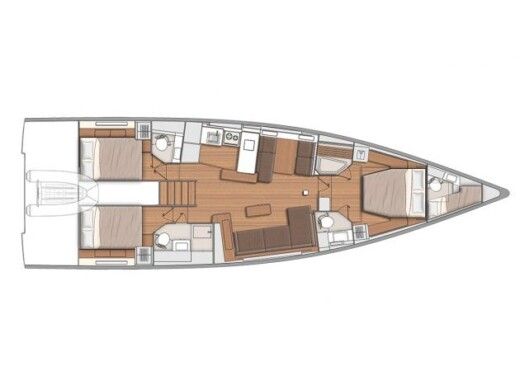 Sailboat  First 53 Boot Grundriss