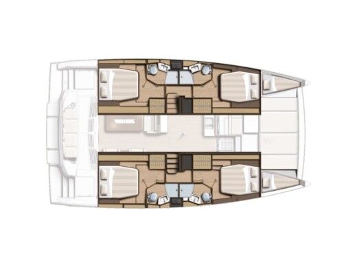 Catamaran  Bali 4.4 Plan du bateau