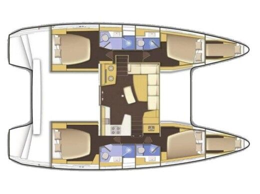 Catamaran  Lagoon 42  boat plan