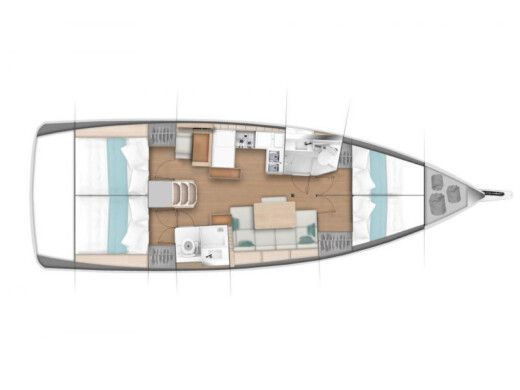 Sailboat  Sun Odyssey 440 Plan du bateau