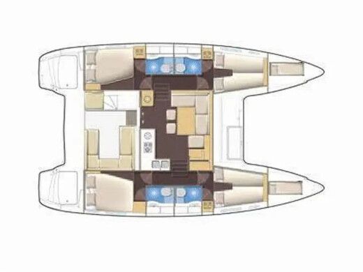 Catamaran  Lagoon 400 S2[G] Plattegrond van de boot