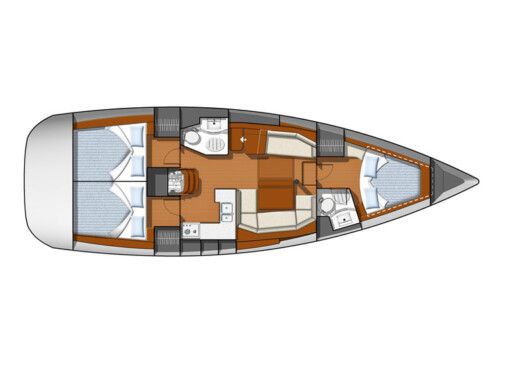 Sailboat Jeanneau SunOdyssey 42DS boat plan