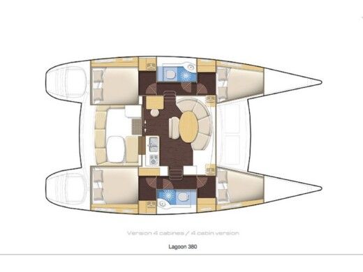 Catamaran Lagoon Lagoon 380 Plattegrond van de boot