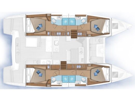 Catamaran  Lagoon 46 boat plan
