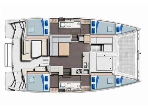 Catamaran  Sunsail 404 Boat design plan