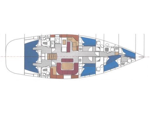 Sailboat OCEAN STAR 56.1 Plano del barco