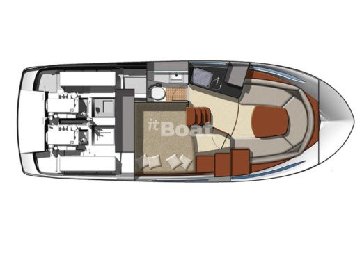 Motorboat Cristal Sea Madeira Leader 9 Boat layout