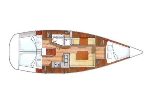 Sailboat Hanse 370 Plan du bateau