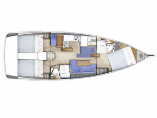 Sailboat Jeanneau Sun Odyssey 410 boat plan