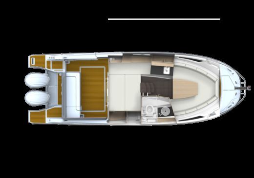 Motorboat Jeanneau Cap Camarat 9.0 Wa boat plan
