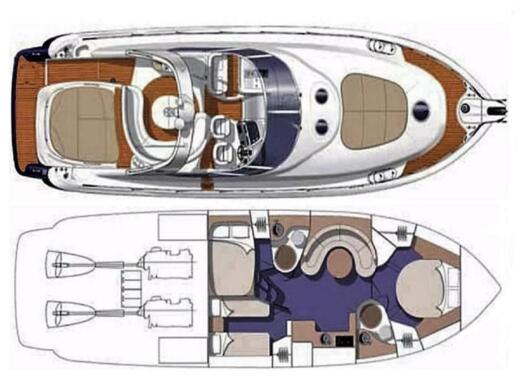 Motorboat Cranchi 50 ht Plano del barco