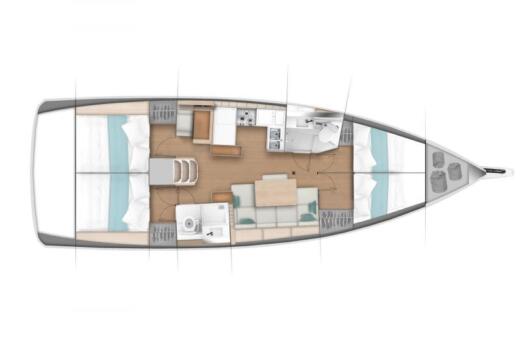 Sailboat  SUN ODYSSEY 440 Plano del barco