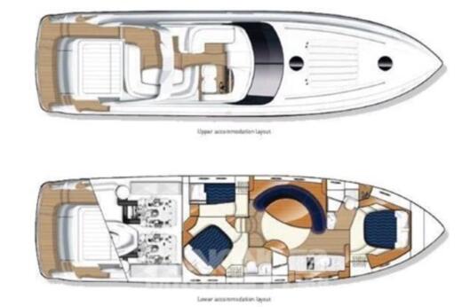 Motor Yacht Princess V58 Boot Grundriss