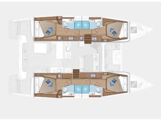 Catamaran Lagoon Lagoon 46 Plattegrond van de boot