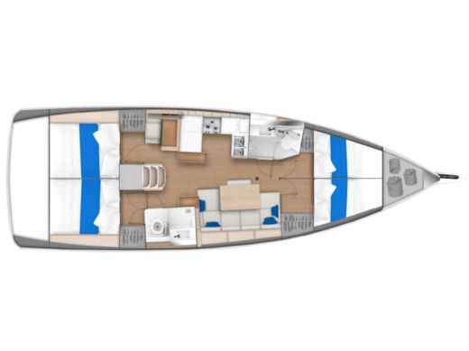 Sailboat  Sunsail 44 SO Boat design plan