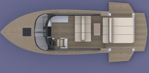 Motorboat Boat Lab Pelagossa 33 Σχέδιο κάτοψης σκάφους