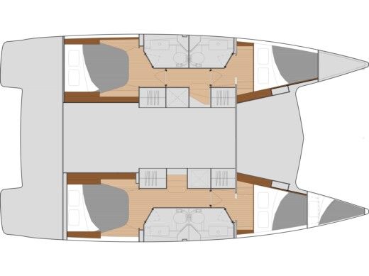 Catamaran Fountaine Pajot Isla 40 Planimetria della barca