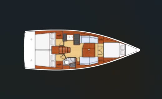 Sailboat BENETEAU OCEANIS 38.1 Boat design plan