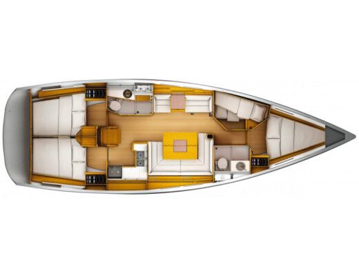 Sailboat JEANNEAU SUN ODYSSEY 449 boat plan