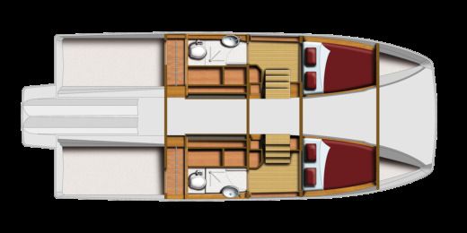 Motorboat Aquila Yacht Aquila 36 Y Boot Grundriss