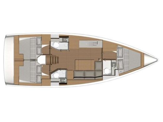 Sailboat  Dufour 390 boat plan