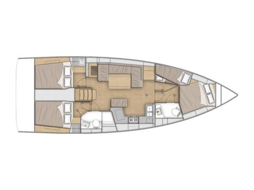 Sailboat  Oceanis 40.1 - Beneteau - First Line Plano del barco