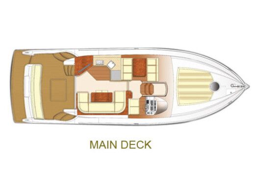 Motorboat  Majesty 44 Fly Plan du bateau