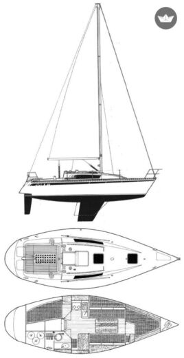 Sailboat Beneteau First 32 Planimetria della barca