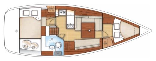 Sailboat BENETEAU Oceanis 37 boat plan