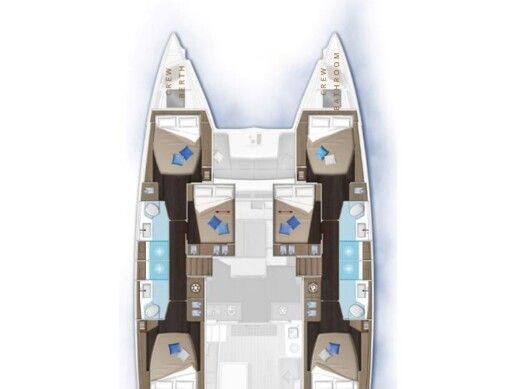 Catamaran Lagoon 51 boat plan