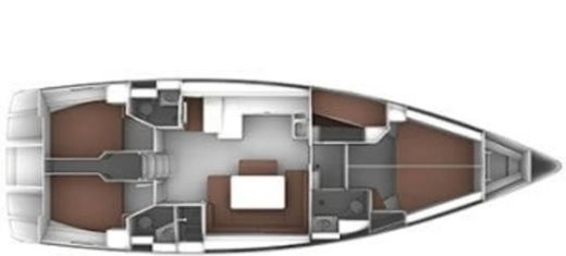 Sailboat Bavaria Cruiser 51 Boot Grundriss