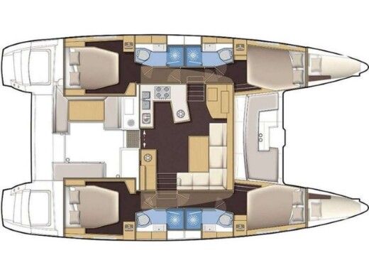 Catamaran Lagoon 450 Flybridge Boat design plan