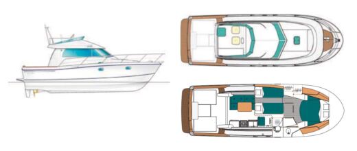 Motorboat Beneteau Antares 10.80 Boat design plan