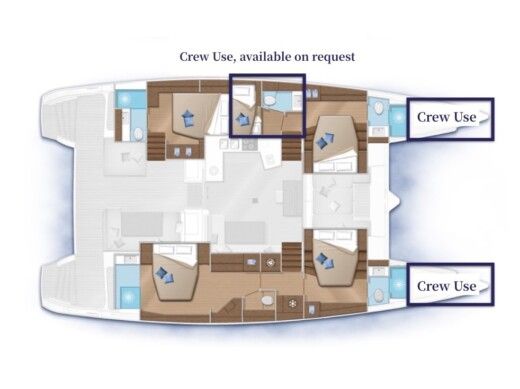 Catamaran Lagoon 52f boat plan