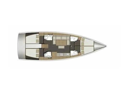 Sailboat  Dufour 460 Grand Large (4cab/4wc) Plano del barco