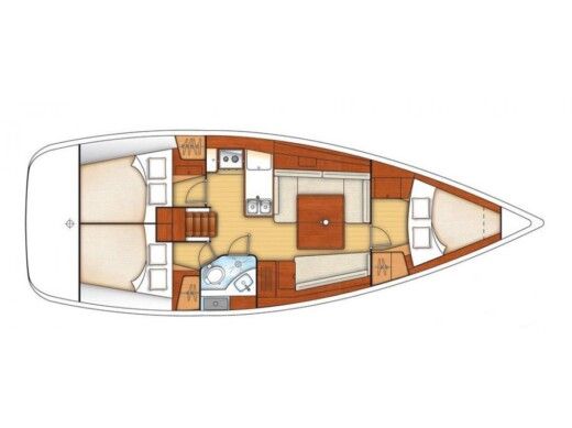 Sailboat  Oceanis 37 Plan du bateau