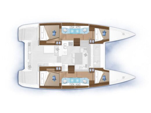 Catamaran  Lagoon 40  boat plan