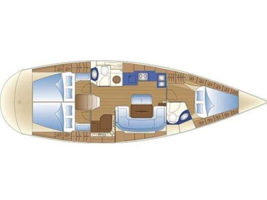 Sailboat Bavaria 42 boat plan