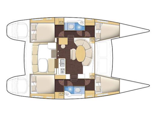 Catamaran LAGOON 38 Boat design plan