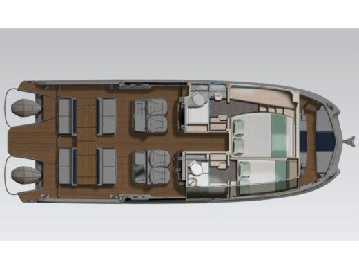 Motorboat  Yot 36 Boot Grundriss