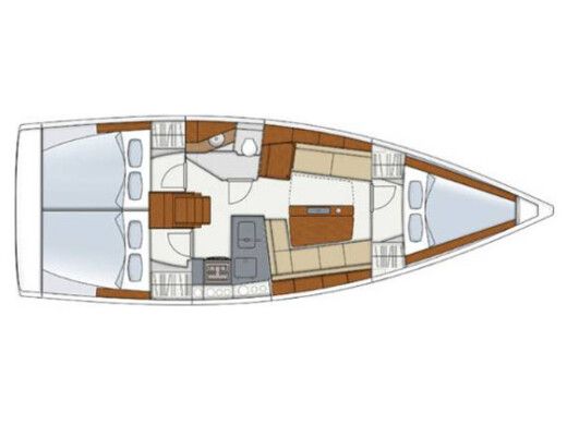 Sailboat HANSE HANSE 345 Plattegrond van de boot