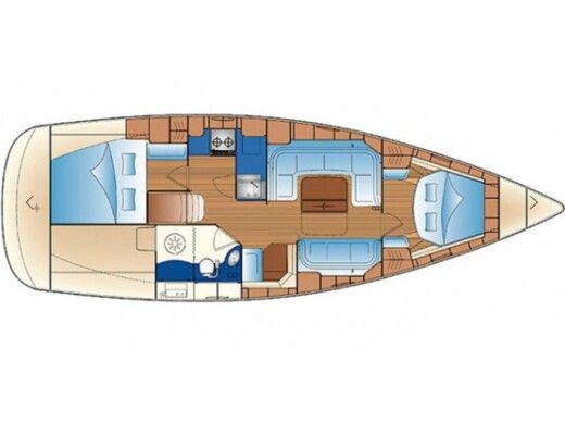 Sailboat  Bavaria 33 Boot Grundriss