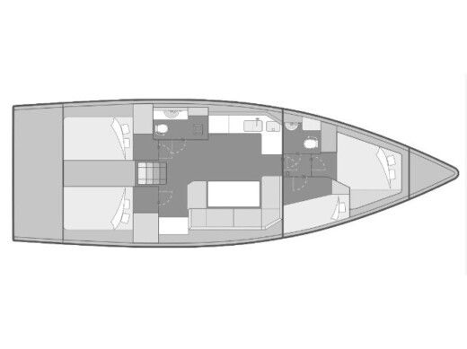 Sailboat  Elan 45 Impression Boot Grundriss