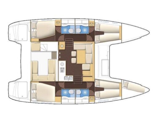 Catamaran Lagoon 400 S2 boat plan